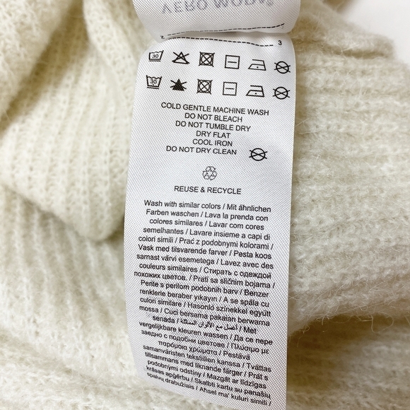 Vero Moda cowl neck pullover‎ sweater new NWT XS birch ivory oversized boxy - Picture 11 of 12